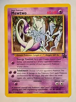 Pokemon Mewtwo 12/53 WOTC Promo Regular - Image 1