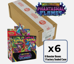 Pokemon Phantasmal Flames Booster Case 6 Boxes Factory Sealed (ME02) IN HAND! - Image 1
