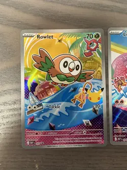 Pokemon TCG First Partner Illustration Rares Rowlet Litten Popplio 043 044 045 - Image 4