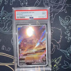 2024 POKEMON SSP EN-SURGING SPARKS ILLUSTRATION RARE #204 MESPRIT PSA 9 - Image 2