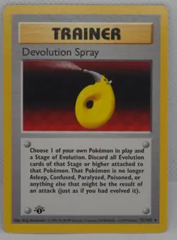Devolution Spray 072/102 Base Set 1st Edition (Shadowless) Regular Pokemon TCG - Image 1