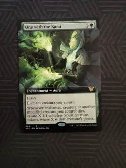 mtg one with the kami extended art kamigawa: neon dynasty commander - Image 1