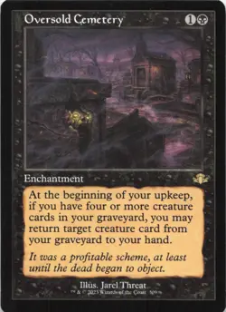 Oversold Cemetery (Retro Frame) R Dominaria Remastered 309 LP - Image 1