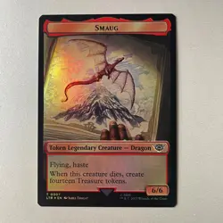 Magic the Gathering LoTR #7/10 Smaug / Food Foil Token - Image 1
