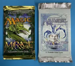 *Lot of 2 Factory Sealed* Magic the Gathering “Mirage Ice Age Booster Packs” MTG - Image 1