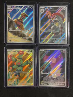 Pokemon Black Bolt 4 Foil Card Lot: Krokorok, Escavalier, Maractus, Munna - Image 2