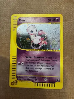 Pokemon Mew 19/165 Expedition Base Set Holo Rare Holo 50 HP Nintendo 2002 - Image 1