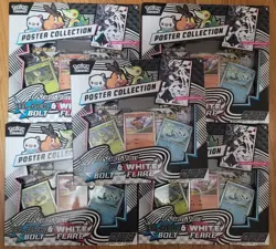 Pokemon Black Bolt/White Flare Unova SV10.5 Poster Collection Lot of 5 - Image 1