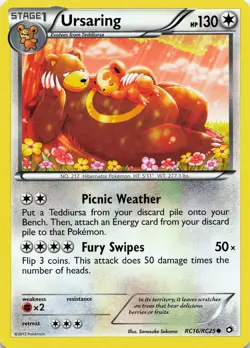 POKEMON Ursaring #RC16/RC25 Holo Legendary Treasures: Radiant Collection NM - Image 1