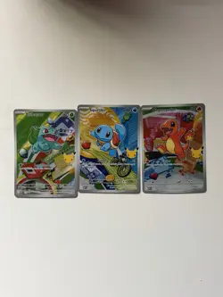 Pokemon First Partner Illustration Collection MEP Bulbasaur Charmander Squirtle - Image 1