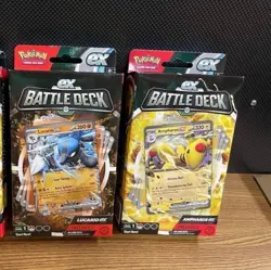 Two Pokemon TCG ex Battle Deck Boxes Ampharos Ex & Lucario Ex Sealed New In Box 820650852282 - Image 1