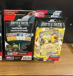 Two Pokemon TCG ex Battle Deck Boxes Ampharos Ex & Lucario Ex Sealed New In Box 820650852282 - Image 2