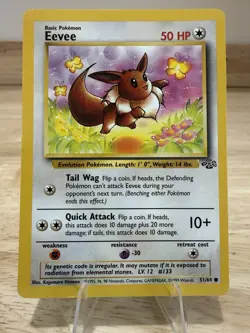 Pokemon Eevee Jungle 51/64 Basic 1999 Wizards - Image 1
