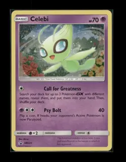 Celebi SM224 Holo Black Star Promo Pokemon 2019 Sun & Moon NM Condition - Image 1