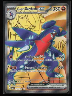 Cynthia's Garchomp ex 215/182 Ultra Rare SV10: Destined Rivals Pokemon TCG NM - Image 1