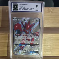 Scizor GX Celestial Storm Full Art Hyper Rare Holo 158/168 Mint 9 Pokemon TCG - Image 1
