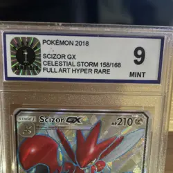 Scizor GX Celestial Storm Full Art Hyper Rare Holo 158/168 Mint 9 Pokemon TCG - Image 2