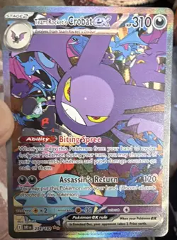 Pokemon Team Rocket's Crobat Ex 234/182 Sv10 Destined Rivals Holo 310HP SIR - Image 3