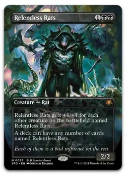 Relentless Rats Borderless #57 MTG Special Guests NM English - Image 1