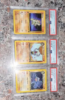 2000 Pokemon Team Rocket 1st Edition Machop, Dark Machoke, Dark Machamp PSA 10! - Image 1
