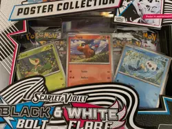 Pokemon TCG Black Bolt & White Flare Unova Poster Collection Box New Sealed - Image 2