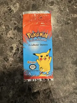 VINTAGE 2000 Pokemon Sandylion Collector Sticker Pack SEALED Pikachu Pack NEW - Image 1
