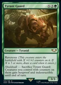 1 x Tyrant Guard - Universes Beyond: Warhammer 40,000 - NM-Mint - MTG - Image 1