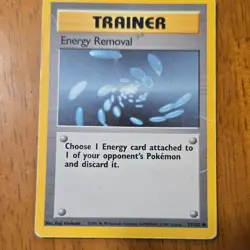 Pokemon Energy Removal Base Set 92/102 English Common Trainer Wizards 1999 - Image 1