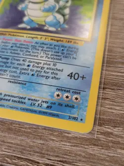 Pokemon Blastoise 2/102 Base Set Holo Rare 100 MP/LP WOTC - Image 4