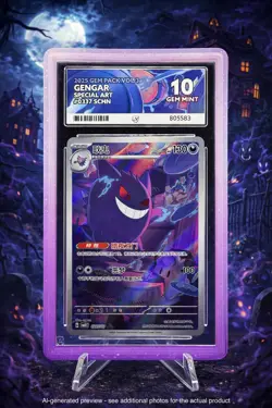 💜 Pokemon TCG – Gengar 0307/07 – CHN Gem Pack Vol.3 – ACE 10 PERFECT SUBGRADES - Image 1