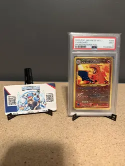 2000 Pokemon Japanese Charizard Neo 2 #006 Promo Reverse Foil PSA 9 Mint - Image 1