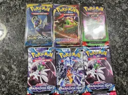 Lot Of X14 Pokemon Booster Packs Factory Sealed From Tins Sun & Moon Base - Image 3