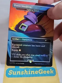 Power Sneakers - Lightning Greaves (Rainbow Foil) Sonic Secret Lair Drop Foil - Image 2
