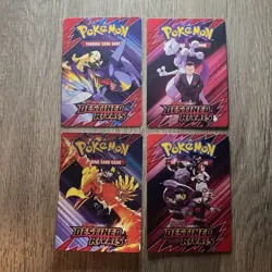 Destined Rivals Build And Battle Prerelease Trainer Tip Card Complete Set Of 4 - Image 1