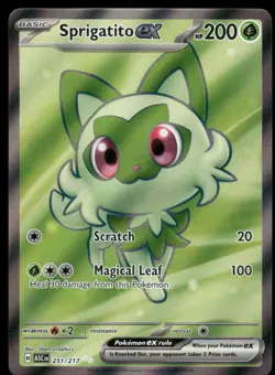Pokemon Cards Sprigatito ex 251/217 Ascended Heroes Ultra Rare NM - Image 1