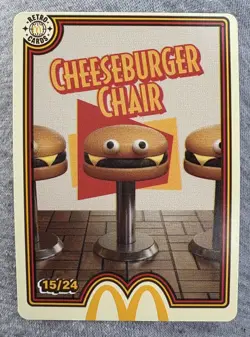 Cheeseburger chair 15/24 Mcdonalds TCG Trading Cards 2026 UnRedeemed card - Image 1