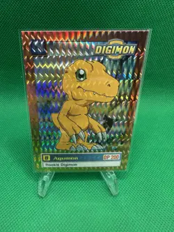 DIGIMON Rookie Exclusive AGUMON 8 Foil Holo 1999 UPPER DECK Trading Card DP 200 - Image 1