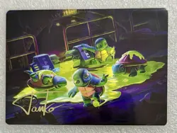 The Ooze Art Card MTG Art Series: Teenage Mutant Ninja Turtles 18/54 GOLD Signed - Image 1