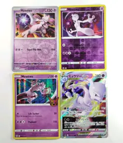 Mewtwo V Star Lot of 4 Cards Holo Collection Bundle Pokemon - Image 1