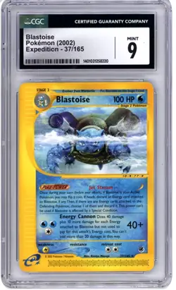 Blastoise #37 2002 Pokemon E-CARD Expedition CGC MINT9 - Image 1
