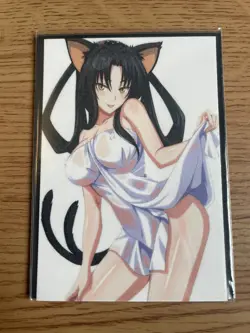 High School dxd ACG Kuroka Toujou Sexy Towel Beauty Waifu Doujin NM Card - Image 3