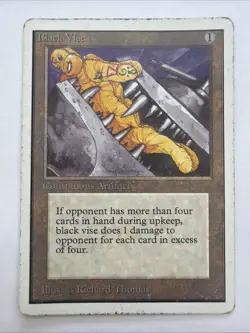 Black Vise Unlimited HP MTG Magic the Gathering Vintage 1993 - Image 1