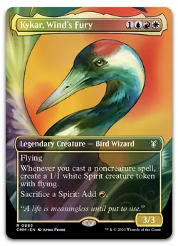 Kykar, Wind's Fury (Borderless) #683 (Foil) (NM) Commander Masters CMM Magic MTG - Image 1