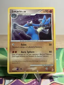 Pokemon TCG Lucario LV.30 3/11 Holo Diamond & Pearl 2007 Exclusive Promo LP - Image 1