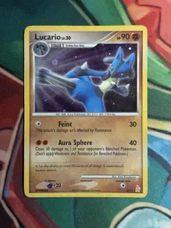 Pokemon TCG Lucario LV.30 3/11 Holo Diamond & Pearl 2007 Exclusive Promo LP - Image 2