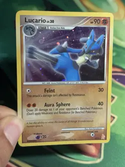 Pokemon TCG Lucario LV.30 3/11 Holo Diamond & Pearl 2007 Exclusive Promo LP - Image 3