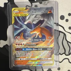 Pokemon TCG Reshiram & Charizard GX TAG TEAM Ultra Rare 20/214 270 HP SM-Unbrok… - Image 1