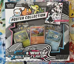 POKEMON SV10.5 BLACK BOLT WHITE FLARE POSTER COLLECTION BOX SEALED - Image 1
