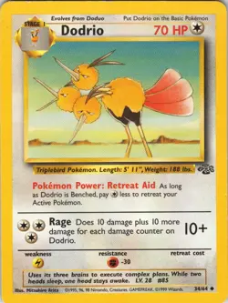 Dodrio – Pokemon TCG Jungle 34/64 Uncommon Read Description NM - Image 1