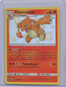 Charmeleon SV7/SV94 Rare Shiny Hidden Fates Shiny Vault Pokemon Near Mint - Image 1